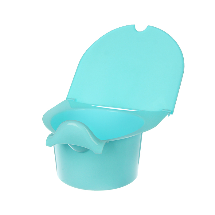 Горшок-стульчик «Маша и Медведь» с крышкой, цвет белый/голубой