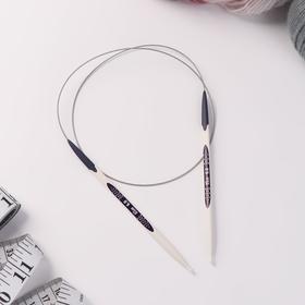 

Спицы для вязания «Ergonomics», круговые, с металлическим тросом, d = 6 мм, 80 см