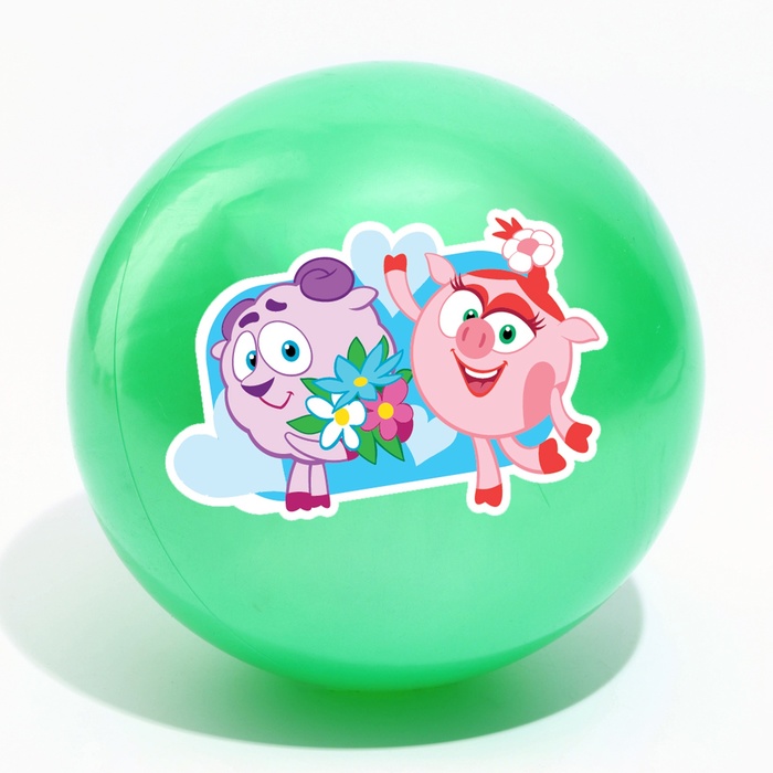 Мяч детский СМЕШАРИКИ "Нюша и Бараш" 22 см, 60 гр, цвета МИКС