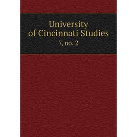 

Книга University of Cincinnati Studies 7, no. 2