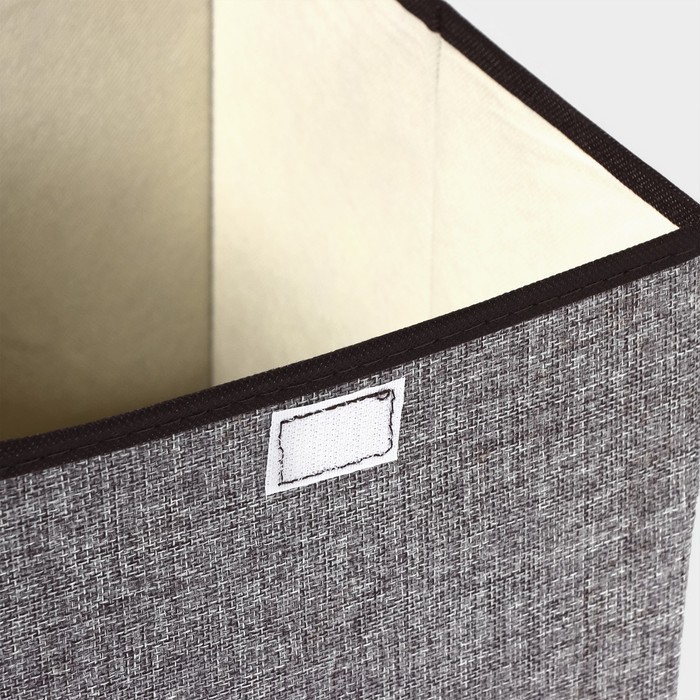 Короб для хранения с двойной крышкой «Тэри», 50×30×25 см, цвет серый