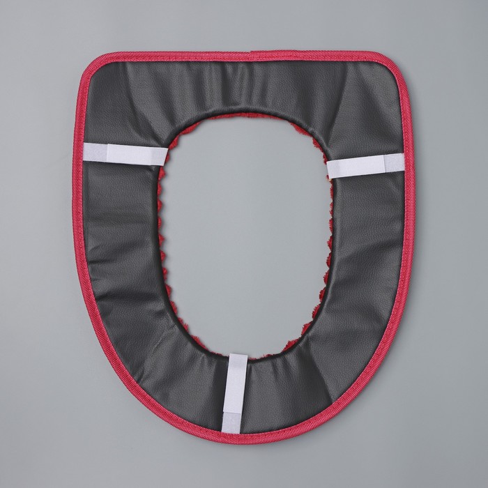 Чехол на сиденье для унитаза на липучках «Плюша», 37×42 см, цвет МИКС