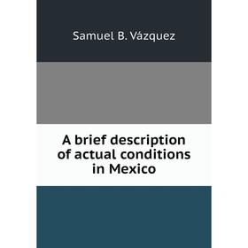 

Книга A brief description of actual conditions in Mexico