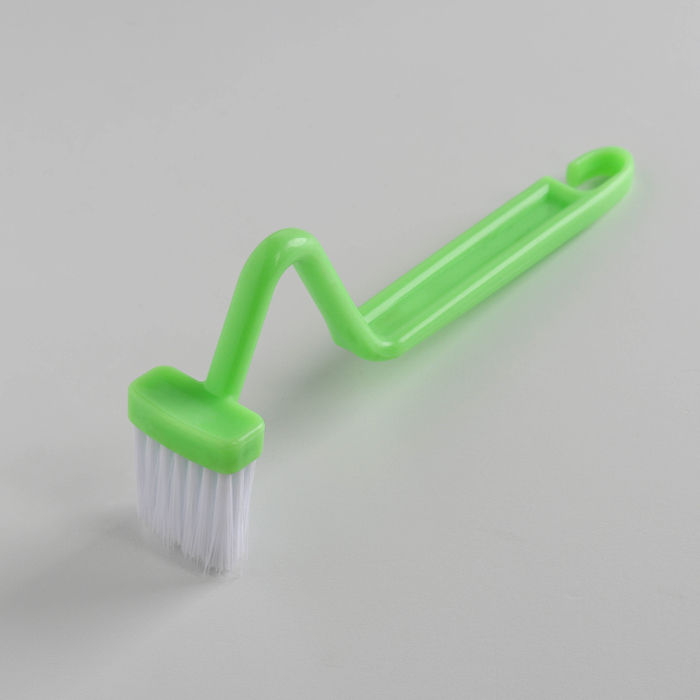 Щетка с изогнутой ручкой, цвет МИКС