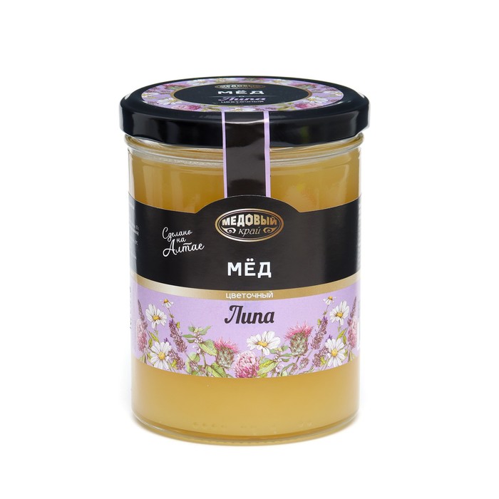 Мёд липовый, натуральный цветочный, 500 г мёд натуральный цветочный южный цветок ст б 320 г медовый дом