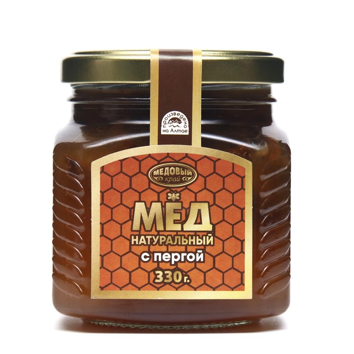 Мёд алтайский с пергой, 330 г мед варенье сиропы мёд алтайский дягилевый 330 г