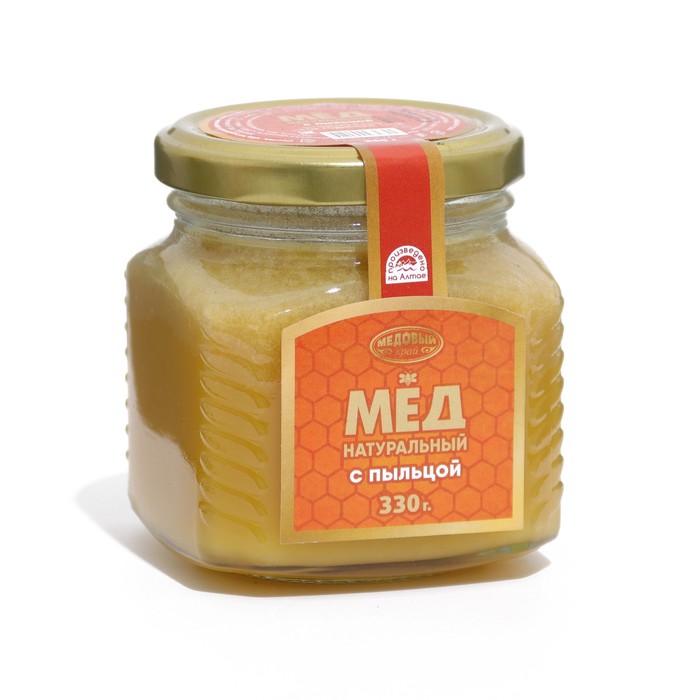 Мёд алтайский с пыльцой, 330 г мед варенье сиропы мёд алтайский дягилевый 330 г