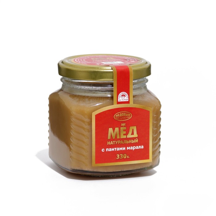 Мёд алтайский с пантами марала, 330 г мед варенье сиропы мёд алтайский дягилевый 330 г