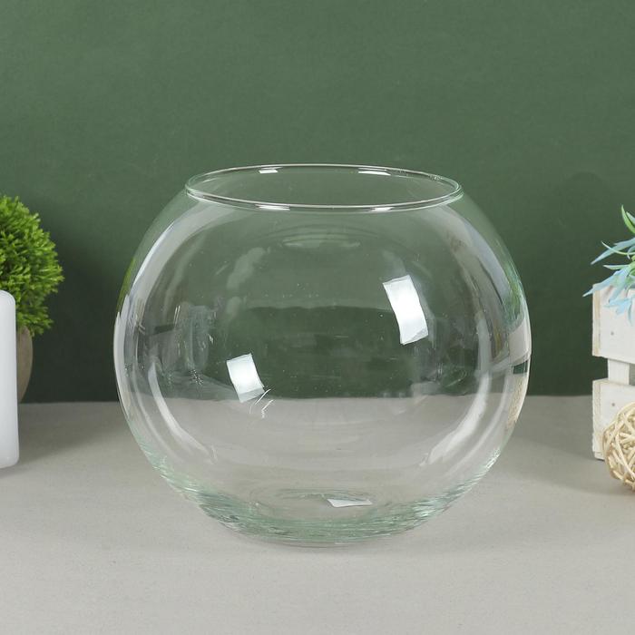 Ваза Шаровая горл. d-13.5см, 18х16 см, 3л 2068 прозрачная ваза 3л шар стекло 2068