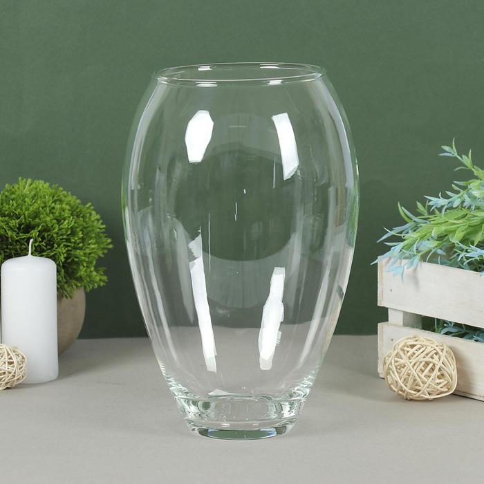 ваза 24 см 2 8 см эвис клавдия большая стекло 2112 758527 Ваза Клавдия большая d=10см H=24х16 см, 2,8л 2112 прозрачная
