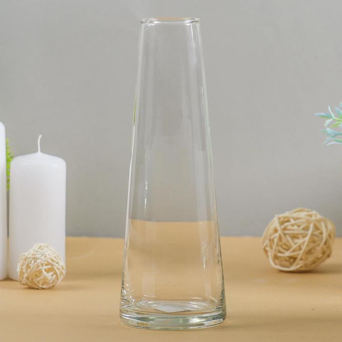 Ваза Коническая средняя 19х4х7см, 0,32л прозрачная ваза коническая hakbijl glass conical 50см