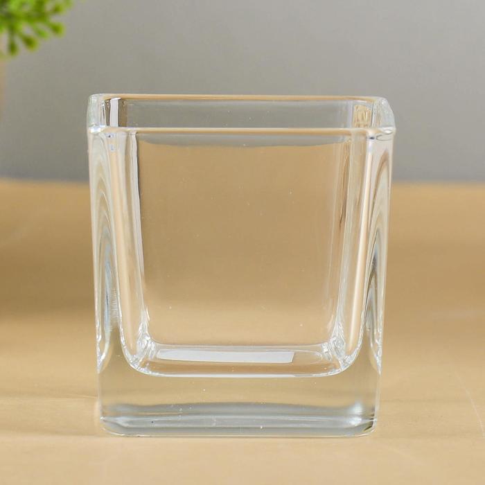 Ваза Кубик Бернарди-1 6х6х6 см прозрачная