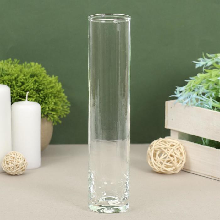 Ваза Цилиндр 23х5см, 0,4л прозрачная ваза цилиндр 12