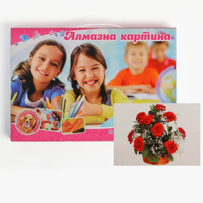 

Алмазная мозаика с подрамником, полное заполнение, 20 × 30 см «Букет»