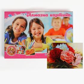 

Алмазная мозаика с подрамником, полное заполнение, 20 × 30 см «Цветы»