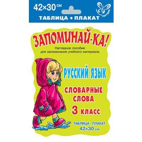 

Русский язык. Словарные слова 3 класс