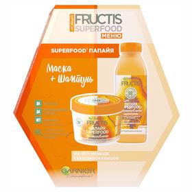 

Набор Garnier Fructis: шампунь папайя, 350 мл + маска папайя, 390 мл