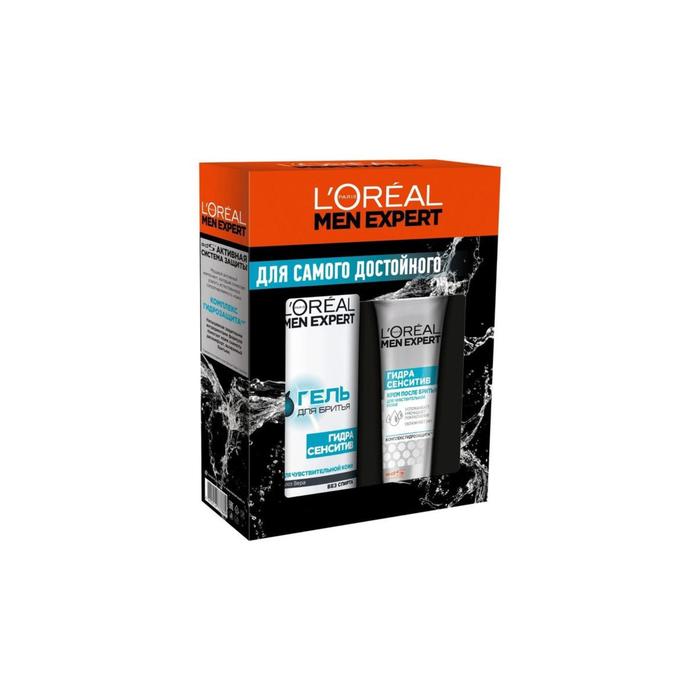 Набор L'Oreal Men expert: гель для бритья, 200 мл + крем после бритья, 75 мл