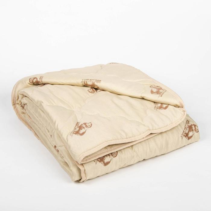 фото Одеяло облегчённое адамас "овечья шерсть", размер 140х205 ± 5 см, 200гр/м2, чехол п/э