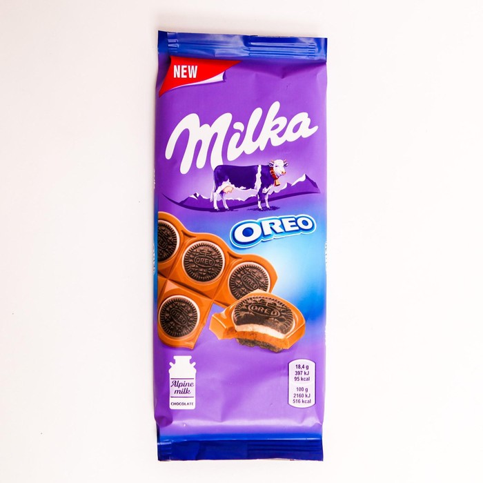 

Шоколад Milka 92г/мол/с печеньем орео с ванилью