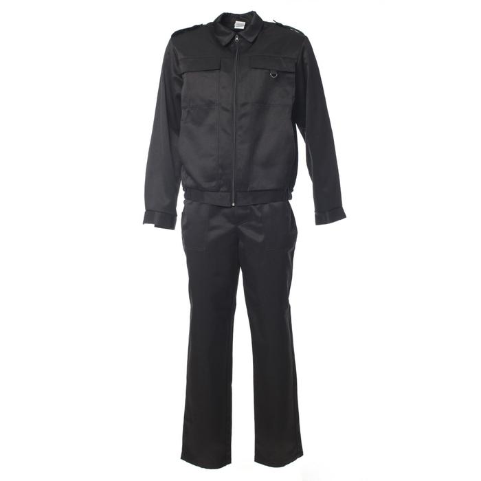 Костюм охранника летний, куртка, брюки, цвет чёрный, размер 48-50/170-176