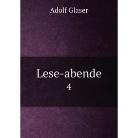 

Книга Lese-abende 4