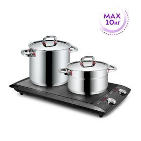 

Плитка индукционная Kitfort КТ-126, 1600 Вт, 2 конфорки, таймер, регулятор, чёрная