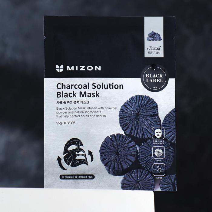 

Тканевая маска для лица MIZON Charcoal Solution c древесным углём, 25 г