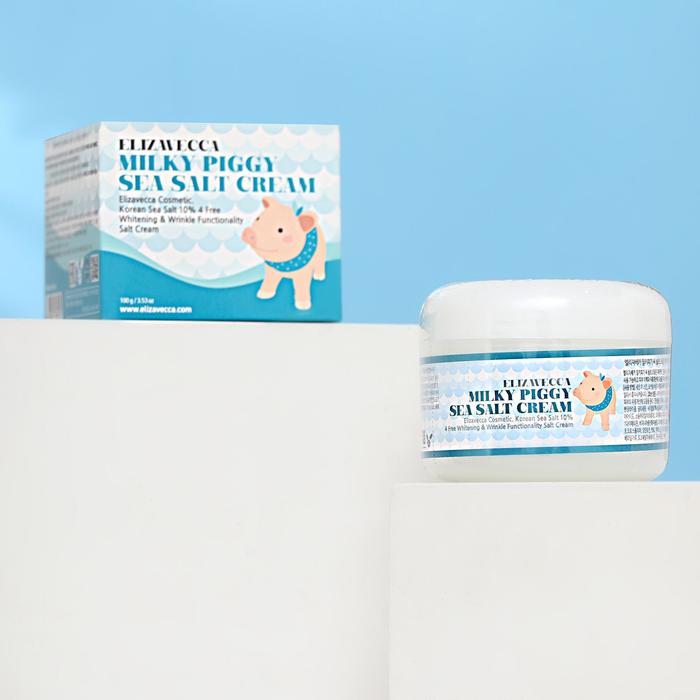 Крем для лица Elizavecca осветляющий, антивозрастной с морской солью, 100 г