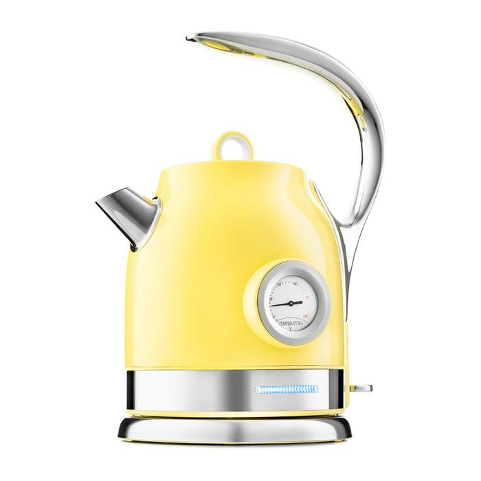 Чайник электрический Kitfort КТ-694-3, металл, 1.7 л, 2200 Вт, жёлтый