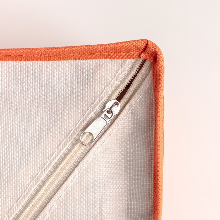 Набор органайзеров для белья 32х24х12 см, "Цветы" 3 шт, цвет оранжевый