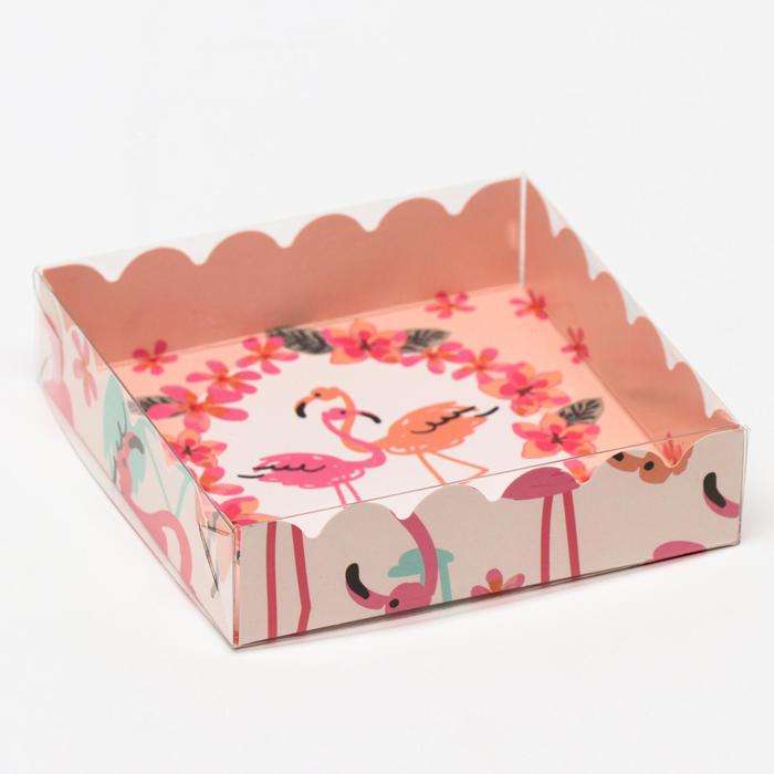 

Коробочка для печенья с PVC крышкой, "Влюблённые", 12 х 12 х 3 см