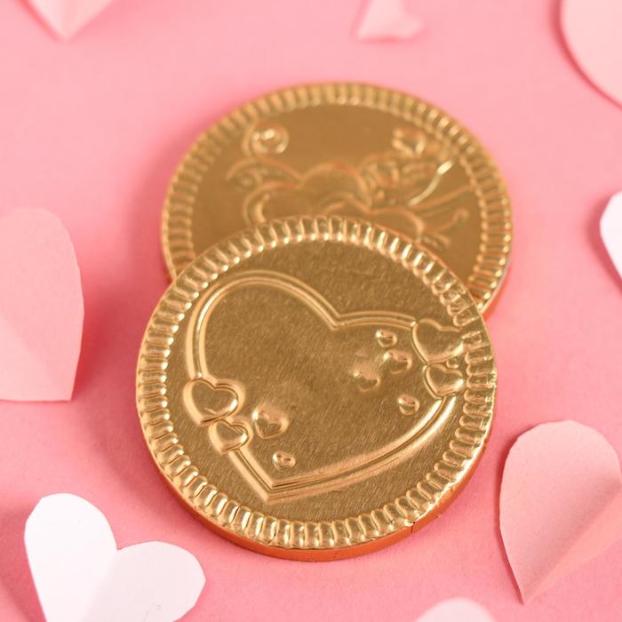 Кондитерское изделие монеты "С любовью",  50 шт
