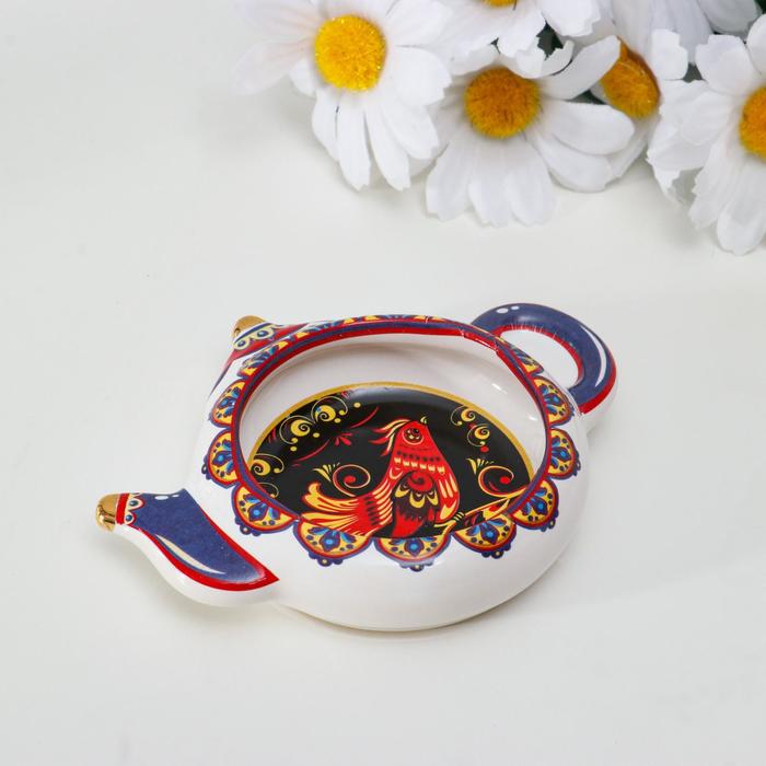 

Подставка под чайный пакетик, чайник, птичка, 8х10 см