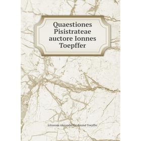 

Книга Quaestiones Pisistrateae auctore Ionnes Toepffer
