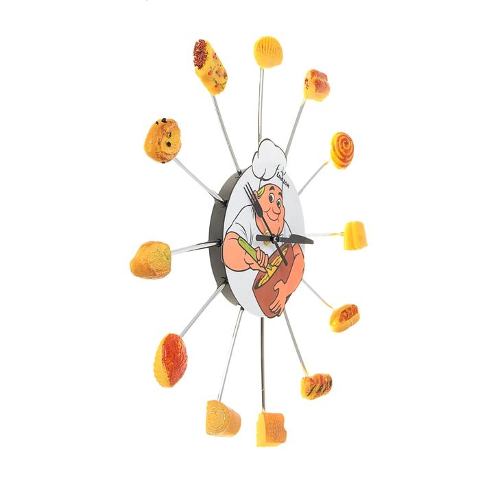 Часы настенные кухонные "Кондитерские изделия", d=39 см