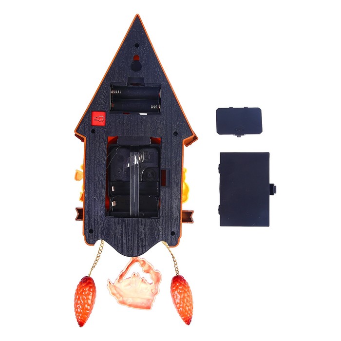 Часы настенные с кукушкой, Мишки в домике с остроносой крышей