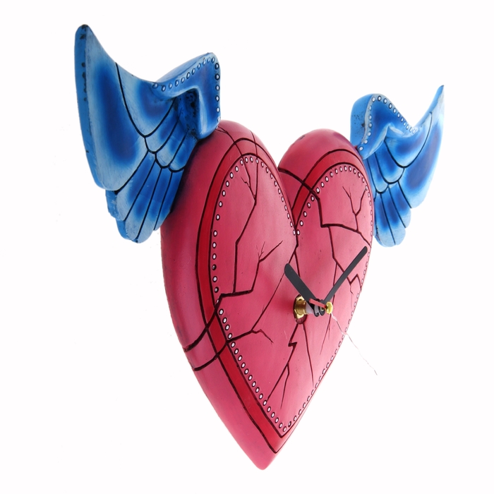 Часы настенные интерьерные "Серия Франсуаза. Сердце с крыльями"