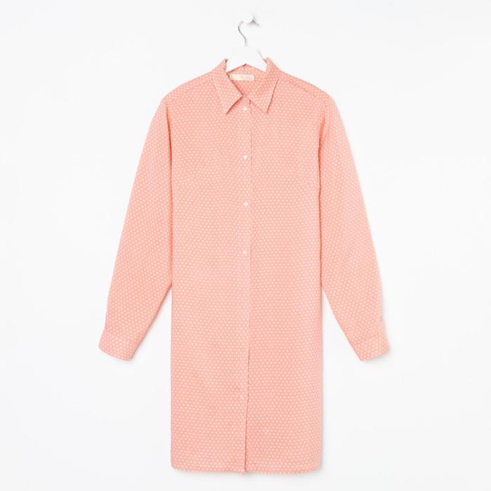 

Рубашка (сорочка) женские KAFTAN "Горох", корал, размер 40-42