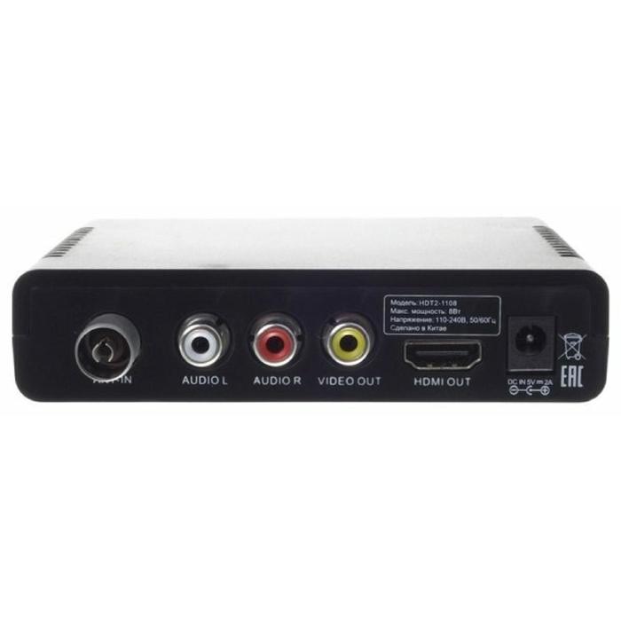 фото Приставка для цифрового тв harper hdt2-1108, fullhd, dvb-t2, hdmi, rca, usb, черная