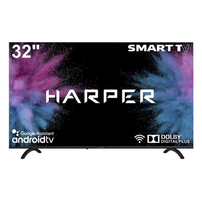 Телевизор HARPER 32R670TS, 32, HDReady, DVB-T2, 2xHDMI, 2xUSB, SmartTV, черный телевизор harper 32r670ts выгодный набор серт 200р