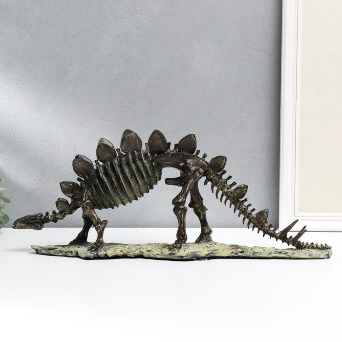 Сувенир полистоун "Скелет стегозавра" 20х51х11 см