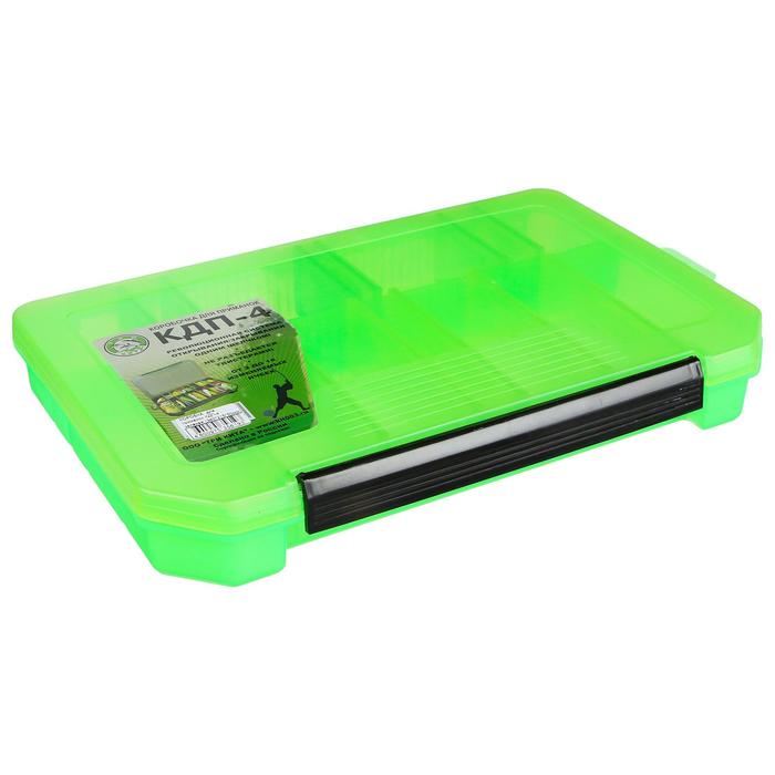 коробочка для приманок кдп 4 340 215 50mm Коробка для приманок КДП-4, цвет зелёный, 340 × 215 × 50 мм