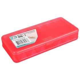 Коробка для воблеров и балансиров ВБ-1, цвет красный, 2-сторонняя, 7+7 отделений, 190 × 85 × 35 мм