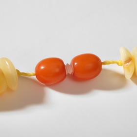 

Бусы "Янтарь" крошка через шар №4, цвет молочно-коричневый, 56см