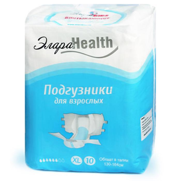 Подгузники для взрослых ЭлараHEALTH - XL, 10шт