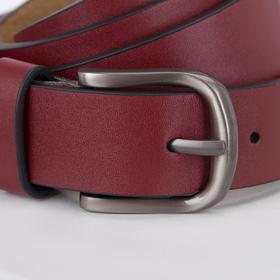 

Ремень женский, ширина 2,8 см, винт, пряжка тёмный металл, цвет бордовый
