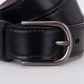 

Ремень женский, ширина 3 см, винт, пряжка тёмный металл, цвет чёрный