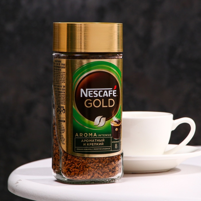 Кофе растворимый Nescafe Gold Aroma Intenso, 85 г кофе растворимый premium гранулированный ароматизированный 85 г