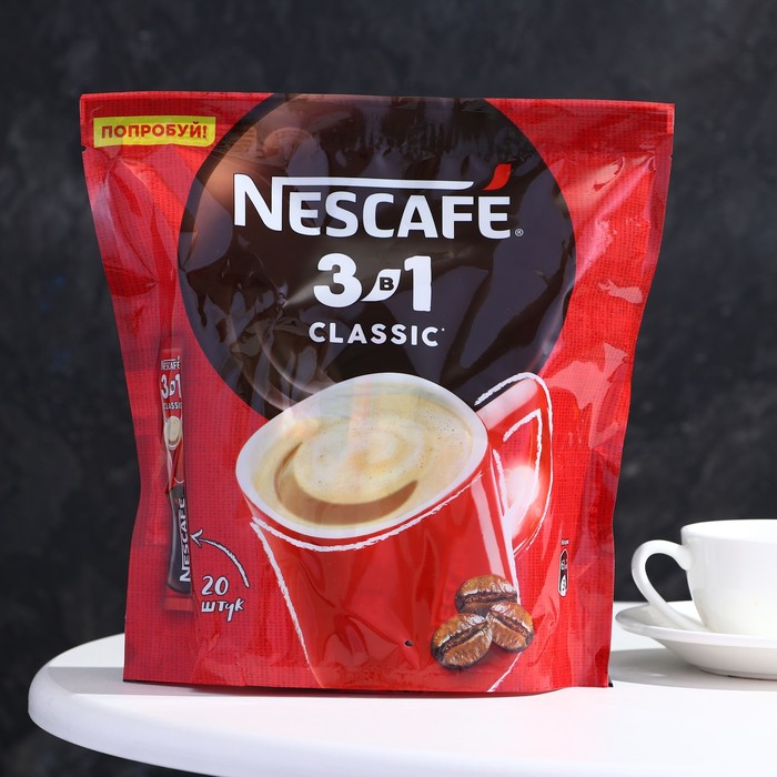 Кофе растворимый  Nescafe 3 в 1 classic, 20 х 14,5 г